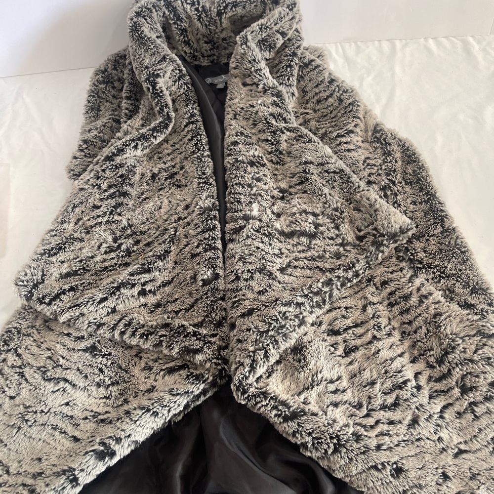 Wit & Wisdom Faux Fur Vest Collar Coat size Small